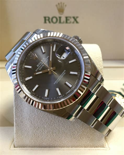 rolex 41 mm rhodium dial|rolex datejust 41 dark rhodium.